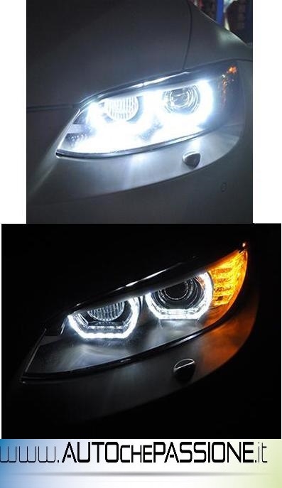 Coppia Fanali Anteriori Angel Eyes Neri BMW SERIE 3 E92 E93 Cod