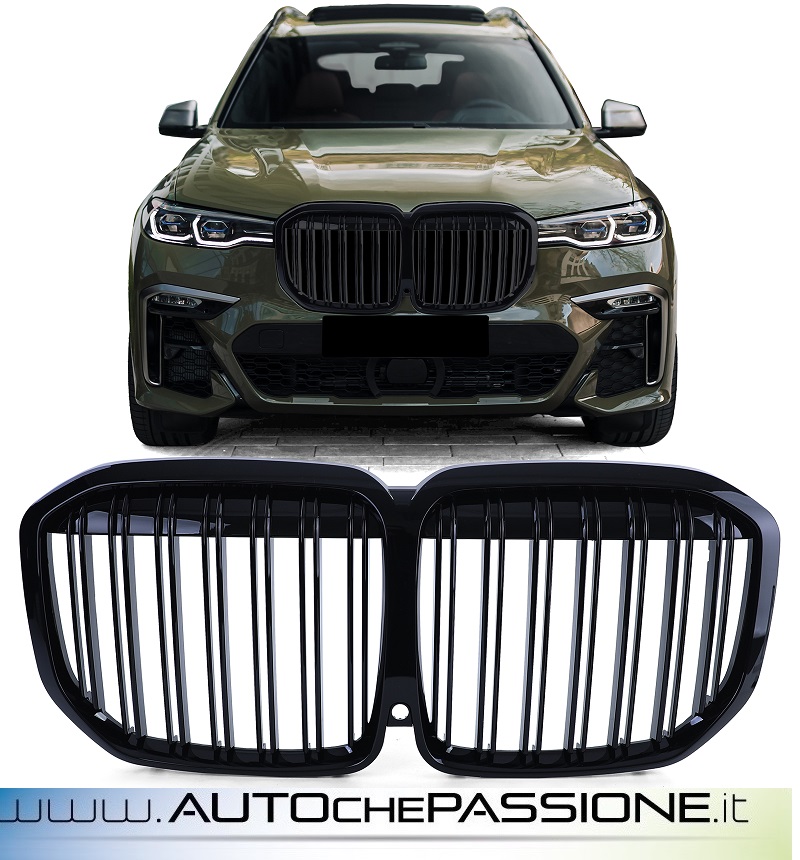 Coppia Griglie Doppie Nere Lucide Per Bmw X G Cod