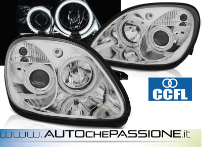 Coppia Fanali Angel Eyes CCFL Mercedes SLK 96 2004 Cod 1635381