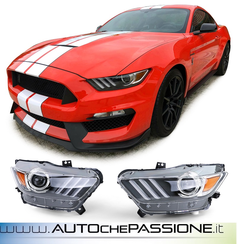 Coppia Fanali Bi xenon per Ford Mustang 6 Coupe Cabrio 14 17