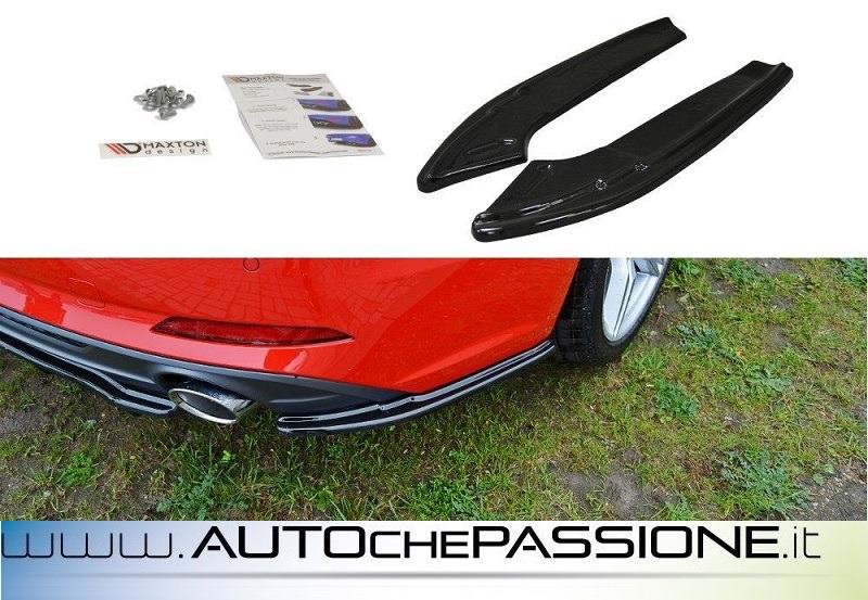 Splitter anteriore V.3 Audi A1 S-Line GB nero lucido (Cod. M-AU-A1