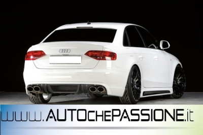 OMAC Protezione Paraurti Posteriore In Acciaio Inox Cromato Per Audi A4 B8 Avant Allroad 2008-2016