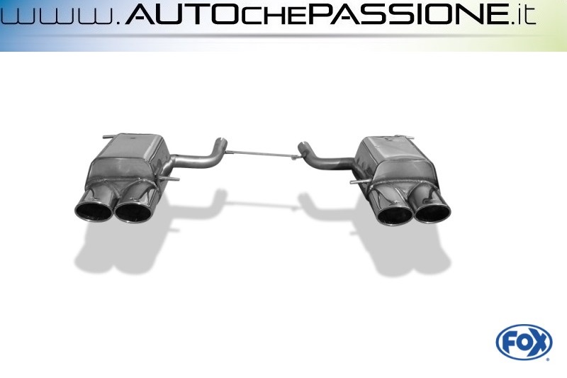 Scarico Sportivo doppio FOX in acciaio omologato per Mercedes SLK R172