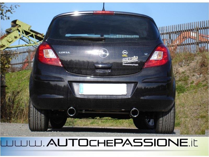 Scarico Sportivo doppio FOX in acciaio per Opel Corsa D 06 2014