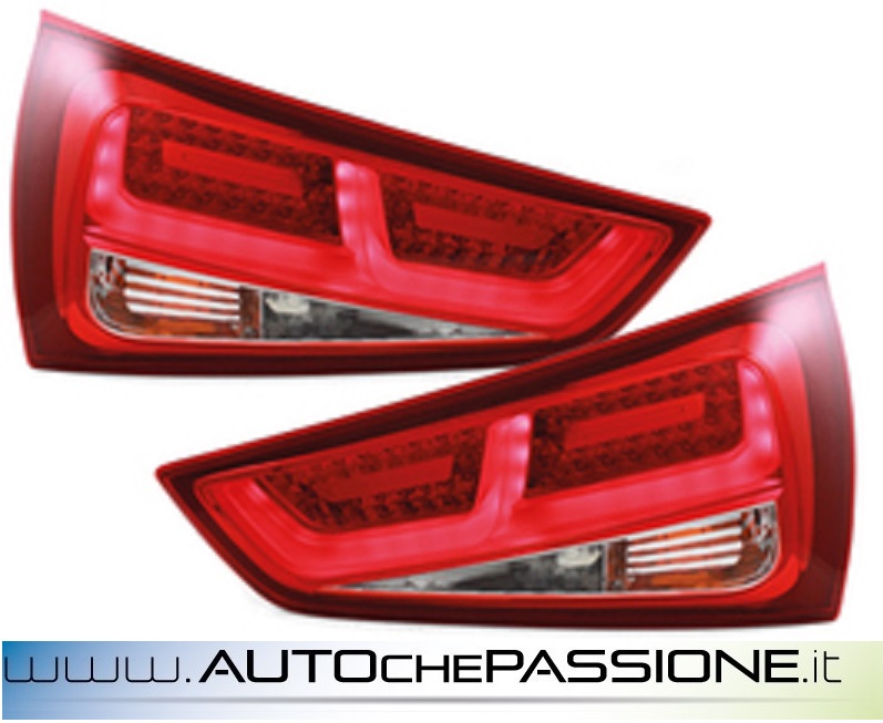 Fanali posteriori rossi crystal a LED per AUDI A1 3 porte 5 porte sportback 2011