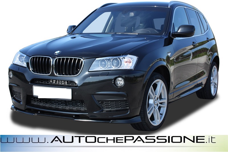 Protezione Paraurti Nero ABS Plastica per BMW X3 F25 Restyling