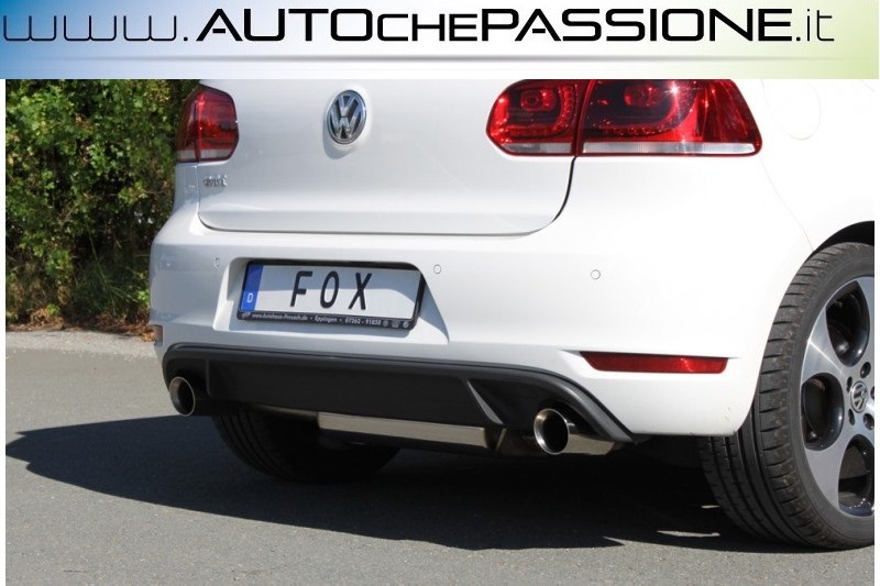 Scarico Sportivo FOX in acciaio omologato per VW Golf 6 GTI 09