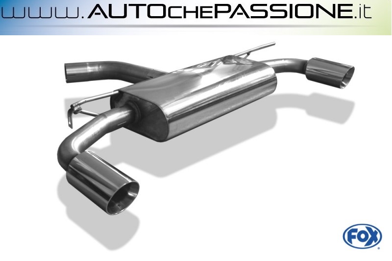 Scarico Sportivo FOX in acciaio omologato per VW Golf 7 GTI