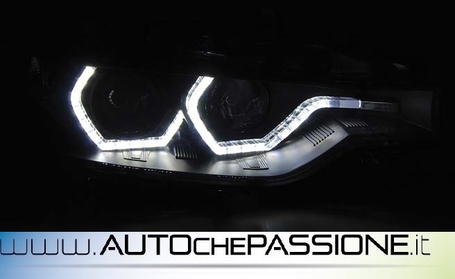 Fanali anteriori cromati con LED per BMW SERIE 3 F30 F31 2015 2018