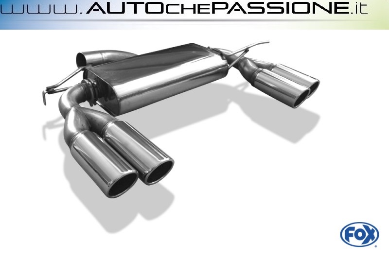 Scarico Sportivo doppio FOX in acciaio omologato per VW Beetle 2011
