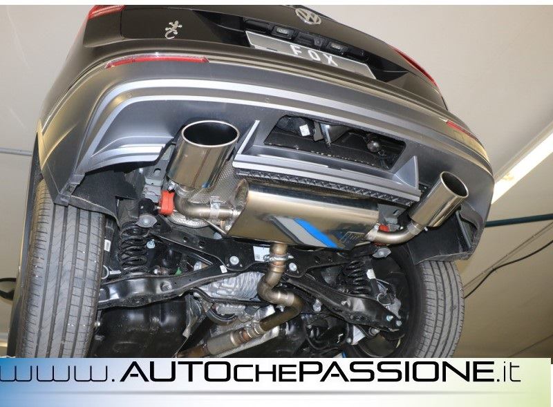 Scarico Sportivo doppio FOX in acciaio omologato per VW Tiguan II