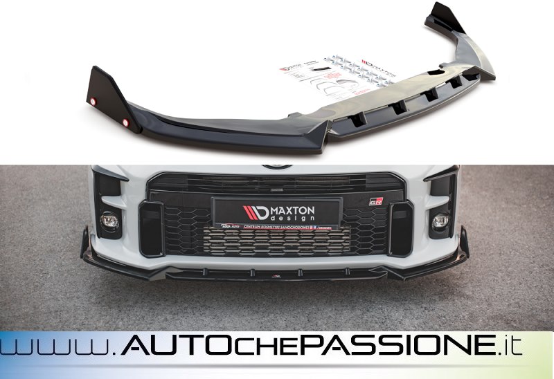 Splitter Spoiler anteriore V2 per Toyota GR Yaris Mk4 2020 Cod.  TO-YA-4-GR4-FD2T+FSF