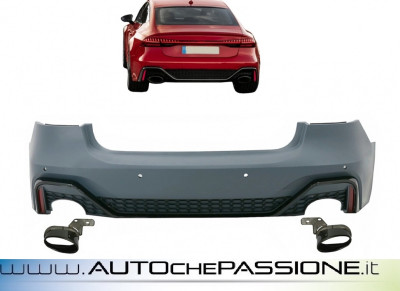 Protezione Paraurti Posteriore ABS Per Audi Q3 Sportback (F3N) 2019- - Nero