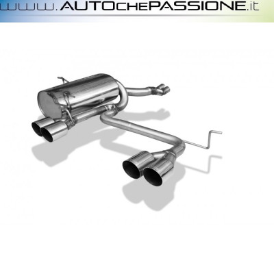 Scarico Sportivo M3 look FOX in acciaio omologato per Bmw E46