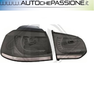 Fanali posteriore fume R20 LED con freccia Dinamica VW Golf 6 08>2013