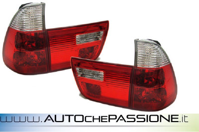 Fanali posteriori rossi/crystal per BMW X5 E53 1999>2003
