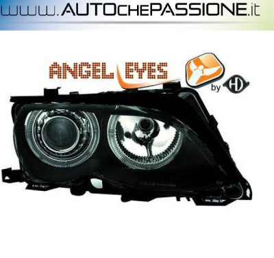 Coppia fanali neri Angel eyes Bmw Serie 3 E46 2001>2005