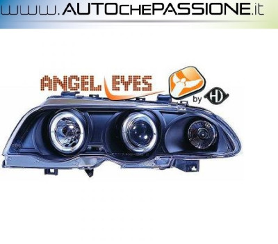 Coppia fanali neri Angel eyes Bmw Serie 3 E46 1998>2001