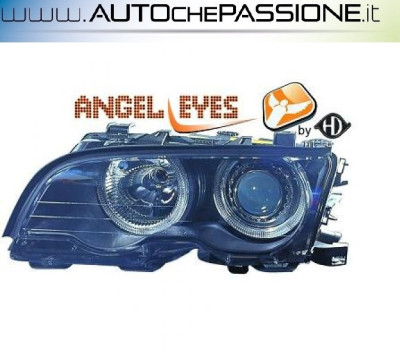 Coppia fanali neri Angel eyes Bmw Serie 3 E46 1999>2003