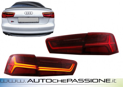 Coppia fanali posteriori rossi a led per Audi A6 C7 2011>2015