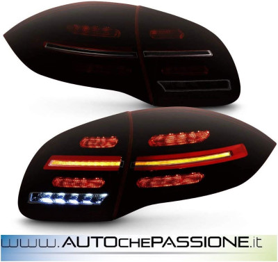 Coppia fanali posteriori fume rosso led per Porsche Cayenne 2010>2014