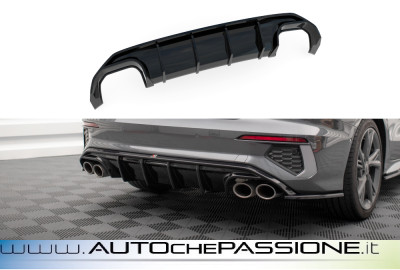 Estrattore posteriore nero lucido per Audi S3 Sedan 8Y 2020 -