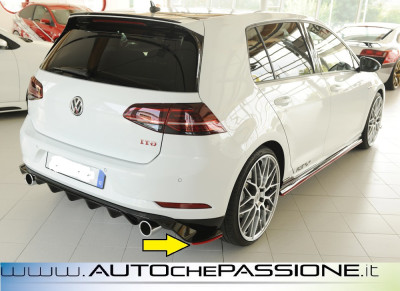 Coppia Sotto paraurti posteriore per VW Golf 7 GTI-TCR: 01.19- 2019>