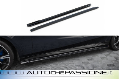 KITT Prolunghe Per Minigonne Laterali BMW Serie 5 G30 G31 | 2017+ M-Sport | Nero Lucido | Kit Aftermarket